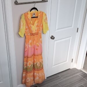 Farm Rio Small Tiered Maxi Dress